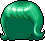 '60s Flippy Bob Hair, green