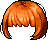 Novel Prim Evan Hair, orange