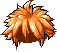Black Heavy Metal Hair, orange