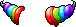 Colorful Twin Conch Hair, red
