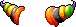 Colorful Twin Conch Hair, orange
