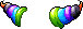 Colorful Twin Conch Hair, green
