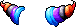 Colorful Twin Conch Hair, blue