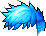 Black Fluffy Fringe Hair, blue