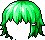 Black Succubus Hair, green