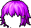 Black Succubus Hair, purple
