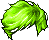 Black Prince Cut Hair, green