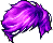 Black Prince Cut Hair, purple