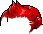 White Aran Cut, red