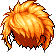 Black Spiky Shag, orange