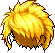 Black Spiky Shag, blonde