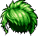 Black Spiky Shag, green