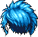 Black Spiky Shag, blue