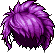 Black Spiky Shag, purple