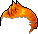 White Aran Hair, orange