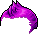 White Aran Hair, purple