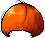 Black Long Bowl Cut, orange