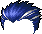 Black Dual Blade Hair, blue