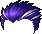 Black Dual Blade Hair, purple