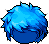 Novel Spunky Evan Hair, blue