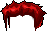 Black Gaga Hair, red