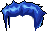Black Gaga Hair, blue