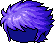 Black Battle Mage Hair, purple
