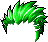 Dual Blade Hair, green