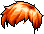 Black Clean-Cut Short Hair, orange