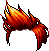 Spiky Bangs Hair, red