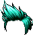 Spiky Bangs Hair, green