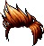 Spiky Bangs Hair, brown