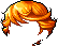Black Sweet Flip Hair, orange