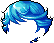 Black Sweet Flip Hair, blue