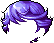 Black Sweet Flip Hair, purple