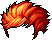 White Eclipse Hair, orange