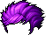 White Eclipse Hair, purple