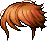 Black Windblown Wave Hair, brown