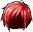 Overgrown Hair, red