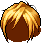 Black Pop Star Layered Hair, orange