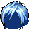 Black Pop Star Layered Hair, blue