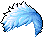 Black Hipster Wave Hair, blue