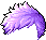 Black Hipster Wave Hair, purple