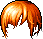 Black Neat Shaggy Hair, orange