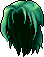 Pitch Black Demon Hair, green