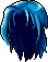Pitch Black Demon Hair, blue