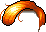 Black Retro Romance Hair, orange