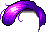 Black Retro Romance Hair, purple