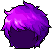Black Cute Boy Hair, purple