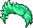 Waxed Hair, green